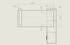 Nova Domus Boston Modern Glass & Faux Concrete Reversible Desk