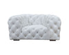Divani Casa Dexter Transitional White Full Italian Leather Lounge Chair Model VGCA114-WHT-CH