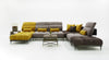 David Ferrari Display - Italian Modern Grey + Yellow Fabric Modular Sectional Sofa