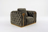Divani Casa Dosie Transitional Grey Velvet Chair Model VGBN-S-9368-CHR-GRY