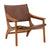 Marceline Brown and Natural Wood Occasional ChairModel DOV0411A-BRWN