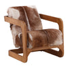 Bautista Brown and Natural Wood Occasional ChairModel DOV0414A-BRWN