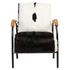 Ebony Natural Black and White Finish with Black Frame Occasional ChairModel DOV0429