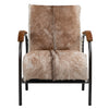 Laney Natural Brown and White Finish with Black Frame Occasional ChairModel DOV0430