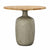 Egaleo Natural Wood and Grey Concrete Finish Outdoor Side Table Model DOV0470