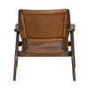 Dania Medium Brown and Antique Brown Leather Occasional ChairModel DOV0480-BRWN