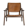 Dania Medium Brown and Antique Brown Leather Occasional ChairModel DOV0480-BRWN