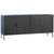 Athens Black Stained Sealed Wood and Antique Iron Finish Sideboard Model DOV10330