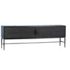 Lowes Black Wood and Black Iron Finish Sideboard Model DOV10349