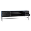 Lowes Black Wood and Black Iron Finish Sideboard Model DOV10349