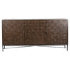 Lester Dark Brown Finish and Gunmetal Base Sideboard Model DOV10350DB