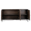 Lester Dark Brown Finish and Gunmetal Base Sideboard Model DOV10350DB