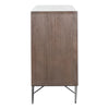 Lester Dark Brown Finish and Gunmetal Base Sideboard Model DOV10350DB