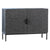 Athens Ebony Wood and Black Iron Finish Sideboard Model DOV10353