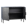 Athens Ebony Wood and Black Iron Finish Sideboard Model DOV10353