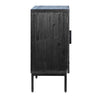 Athens Ebony Wood and Black Iron Finish Sideboard Model DOV10353