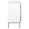 Miguel White with Light Grey Wash Doors and Black Iron Base Sideboard Model DOV10367