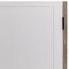 Miguel White with Light Grey Wash Doors and Black Iron Base Cabinet Model DOV10383