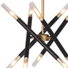 Encino Brass Plated and Matte Black Finish Chandelier Model DOV10553