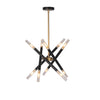 Encino Brass Plated and Matte Black Finish Chandelier Model DOV10553