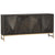 Bolzano Weathered Ebony Finish and Antique Brass Base Sideboard Model DOV10613