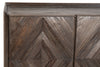 Tyler Dark Natural Finish and Antique Brass Base Sideboard Model DOV10666