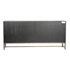 Strauss Antique Black and Antique Brass Copper Finish Sideboard Model DOV10675