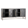 Strauss Antique Black and Antique Brass Copper Finish Sideboard Model DOV10675