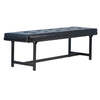 Vienna Black Pu and Black Iron Finish Bench Model DOV10682