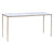 Salas White Marble and Brass Iron Finish Console TableModel DOV10818