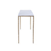 Salas White Marble and Brass Iron Finish Console TableModel DOV10818