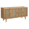 Mondale Natural Honey Wood and Natural Rattan Finish Sideboard Model DOV10835