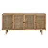 Mondale Natural Honey Wood and Natural Rattan Finish Sideboard Model DOV10835