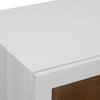 Potenza White Paint and Natural Rattan Finish Sideboard Model DOV10839