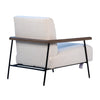 Drake Black Metal Frame and Cream Fabric Occasional ChairModel DOV11587