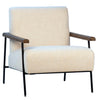 Drake Black Metal Frame and Cream Fabric Occasional ChairModel DOV11587