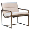 Madrina Antique Bronze Metal Finish with Sand Color Fabric Occasional ChairModel DOV11596