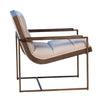 Madrina Antique Bronze Metal Finish with Sand Color Fabric Occasional ChairModel DOV11596