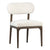 Obidas Natural Brown Finish and Off White Fabric Dining ChairModel DOV11629