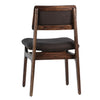 Silva Dark Wood Stain and Black Upholstery Dining ChairModel DOV11638