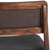 Silva Dark Wood Stain and Black Upholstery Dining ChairModel DOV11638