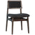 Silva Dark Wood Stain and Black Upholstery Dining ChairModel DOV11638