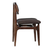 Silva Dark Wood Stain and Black Upholstery Dining ChairModel DOV11638