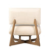 Moran Grey Wood Wash Finish and Off White Upholstery Occasional ChairModel DOV11640