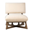 Moran Grey Wood Wash Finish and Off White Upholstery Occasional ChairModel DOV11640