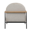 Blake Black Metal Frame with Natural Wood Armrests and Beige Boucle Fabric Occasional ChairModel DOV11648