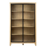 Sanna Natural Finish and Black Metal Accents Cabinet Model DOV11651