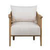 Miera Natural Finish and Off White Upholstery Occasional ChairModel DOV11652