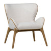 Avyanna Natural Wood Frame and Off White Upholstery Occasional ChairModel DOV11654