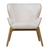 Avyanna Natural Wood Frame and Off White Upholstery Occasional ChairModel DOV11654